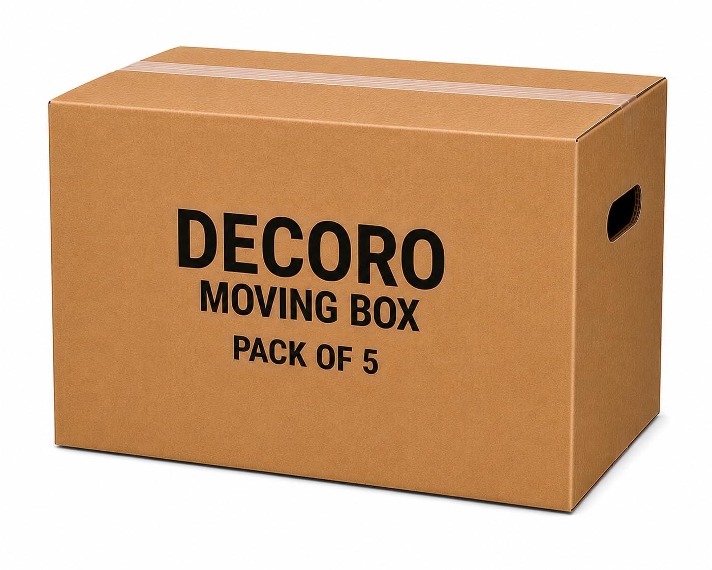 Large Reusable Cardboard Storage Packing Moving House Boxes 52cm x 30cm x 30cm with Handles - 52x30x30cm Box Mailer 47 Litres Capacity moving boxes large strong- Pack of 5 boxes