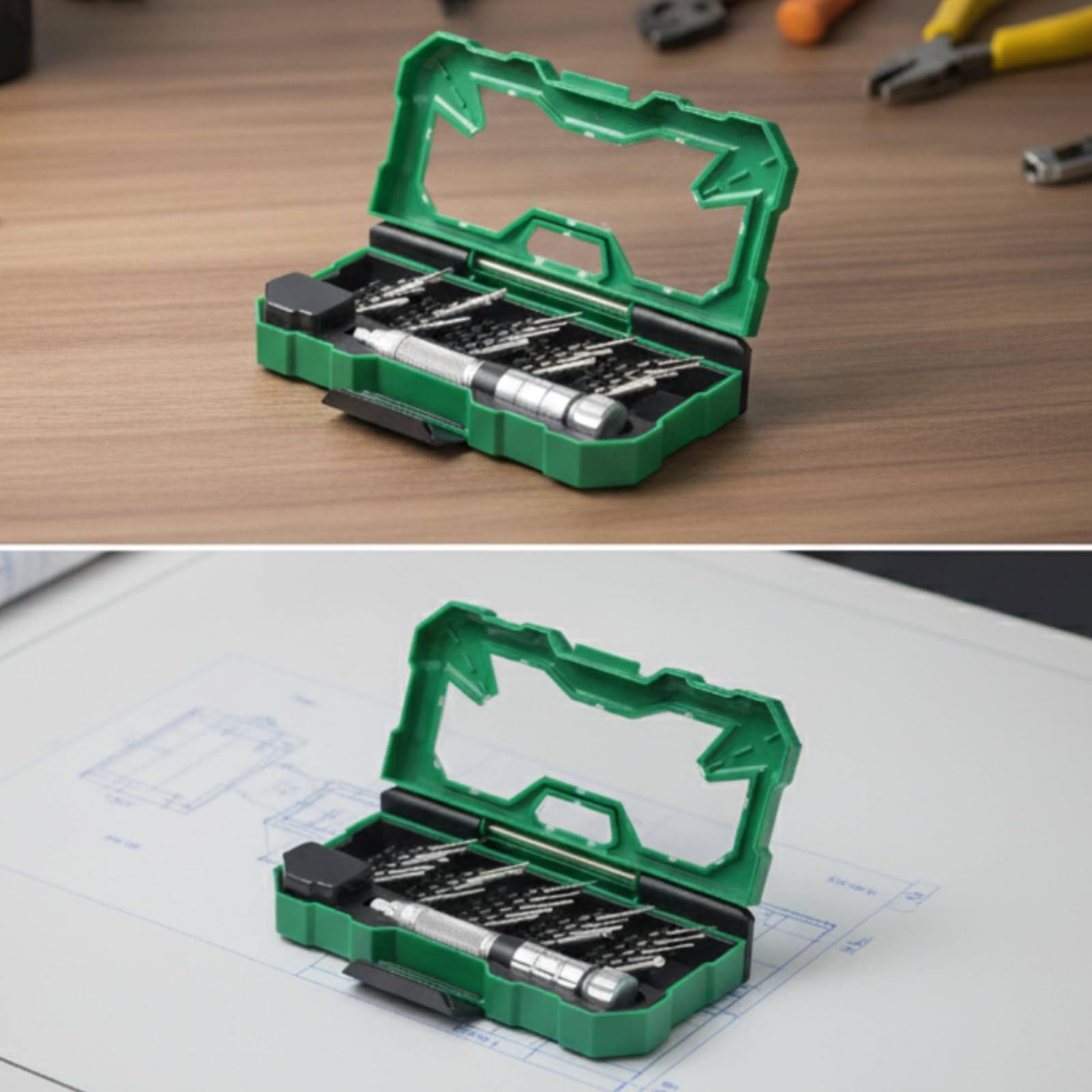 Qianly Präzisions-Schraubendreher-Set mit Box präzise Feinmechaniker-Schraubendreher-Set magnetisch Feinmechaniker-Werkzeugset für Heimwerker, Handyreparatur