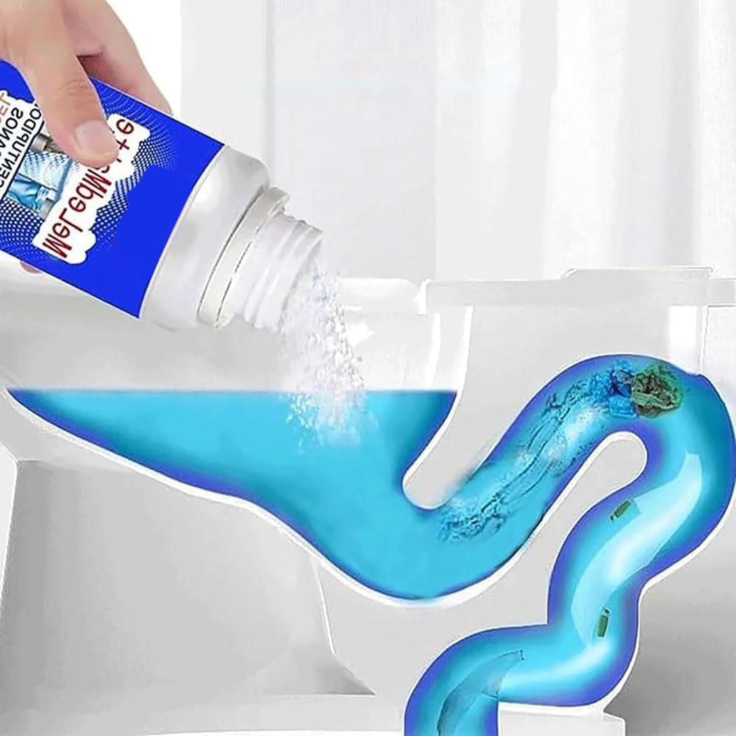 Meledmatte Powerful Pipe Dredging Agent, Meledmatte Toilet Drain Cleaner, Pipeline Pipe Dredging Agent Cleaning Tool for Kitchen Toilet Pipeline Quick Cleaning Tool