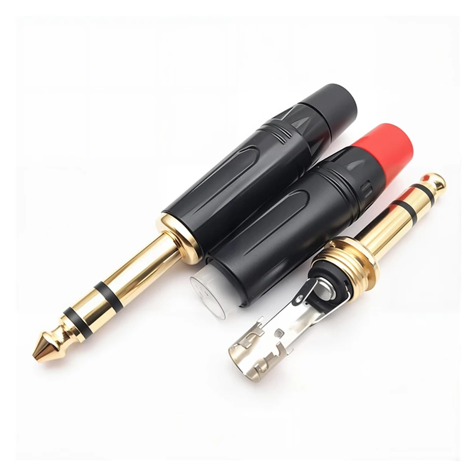 Generico 2 pz Suono Musicale 6.35mm TRS 1/4 Pollice Tipo di Saldatura Mono Stereo Connettore for Cavi Altoparlante/Chitarra/Microfono(Stereo,20pcs)