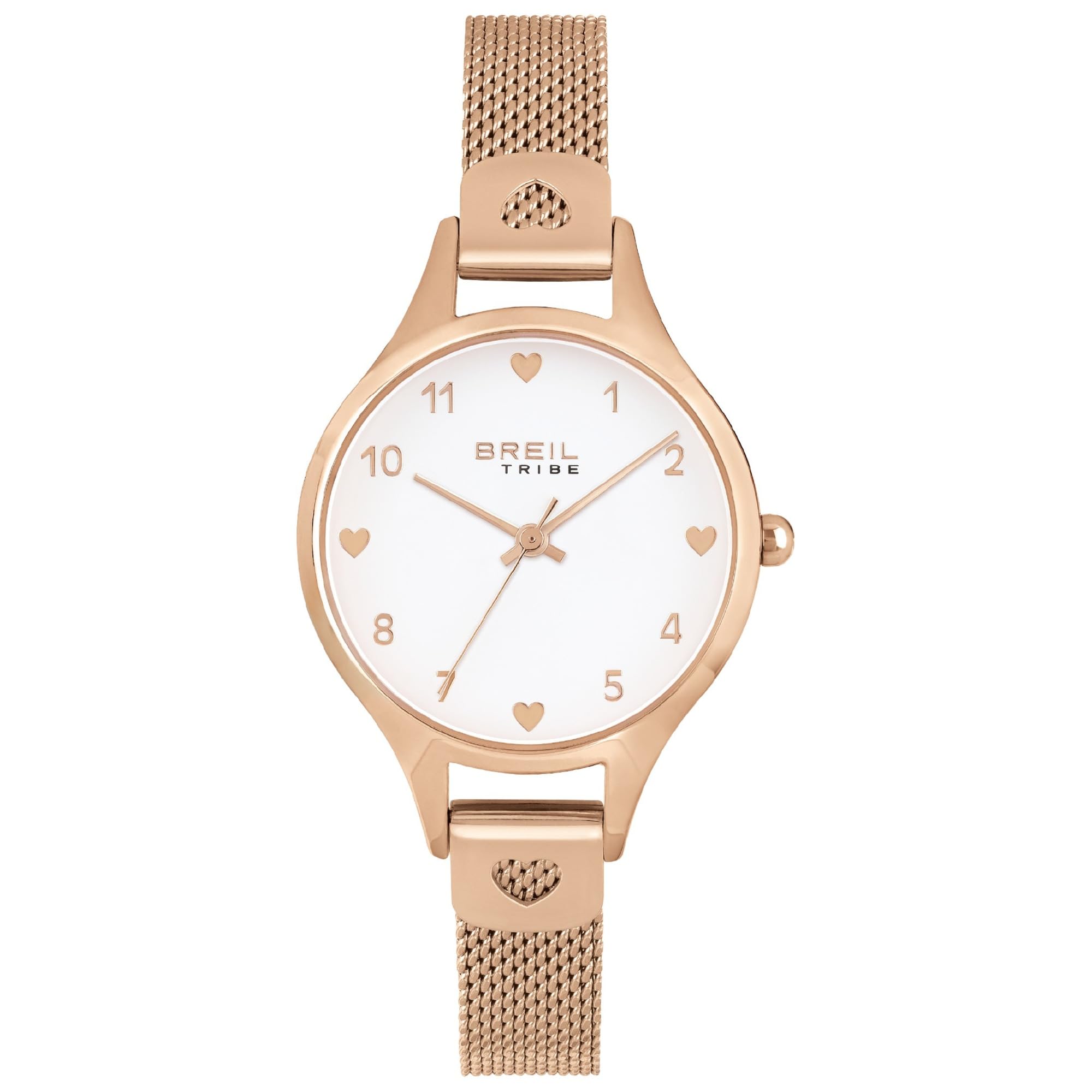 Breil, Collezione Upbeat, Orologio Donna in Acciaio Movimento al Quarzo Solo Tempo, con Quadrante Monocolore, Cinturino in Maglia Mesh in Acciaio, Chiusura a Scorrimento, Cassa 30 mm, Silver
