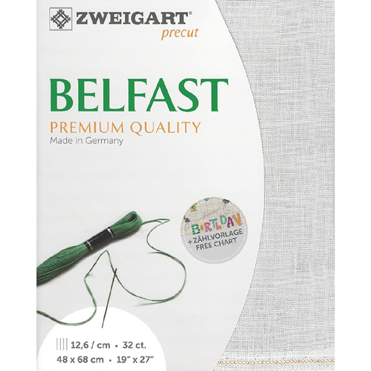 Zweigart Precut Belfast col.786 Stoffzuschnitt, 48 x 68 cm