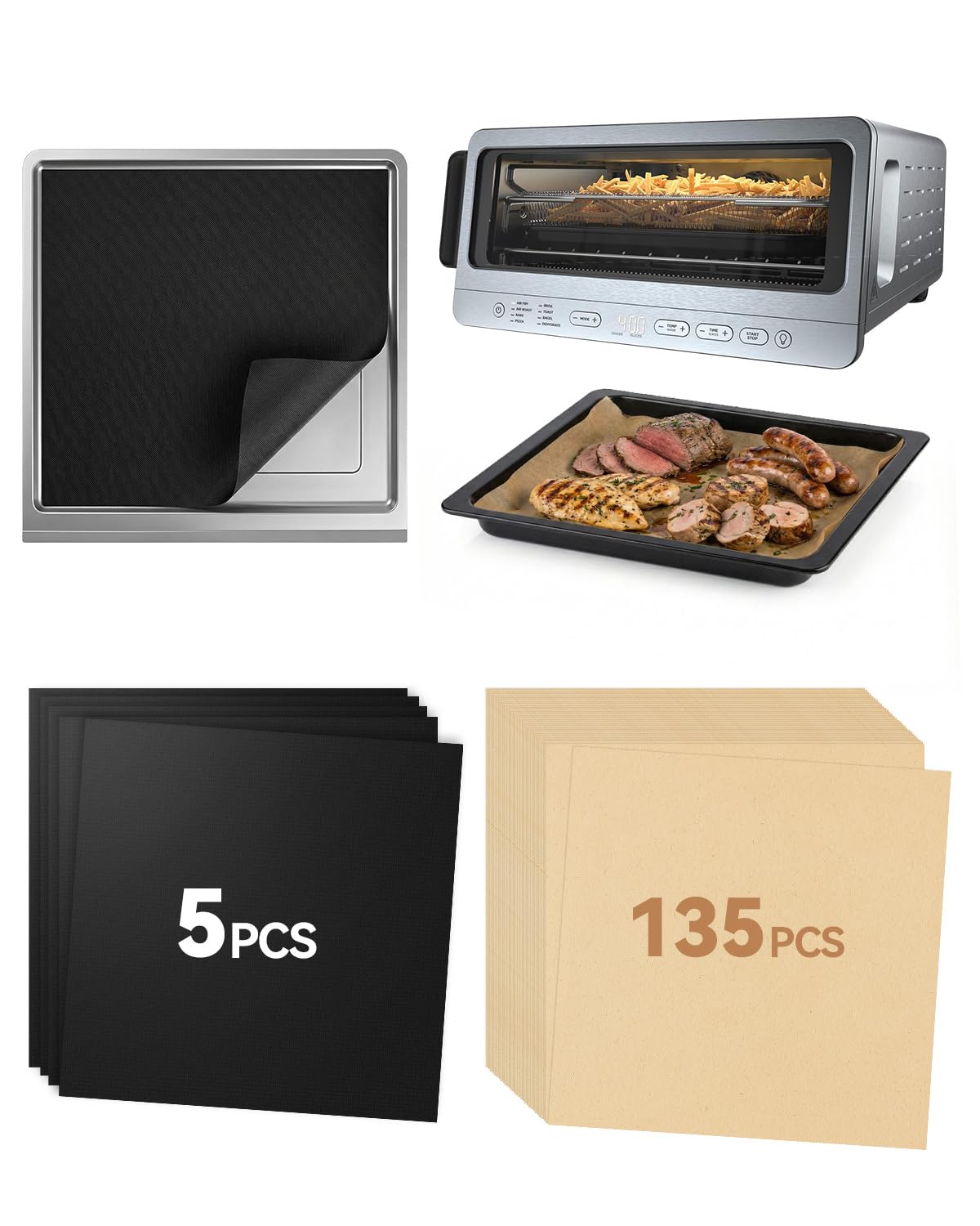 Amazon.com: 140PCS Air Fryer Liners for Ninja Flip Toaster Oven