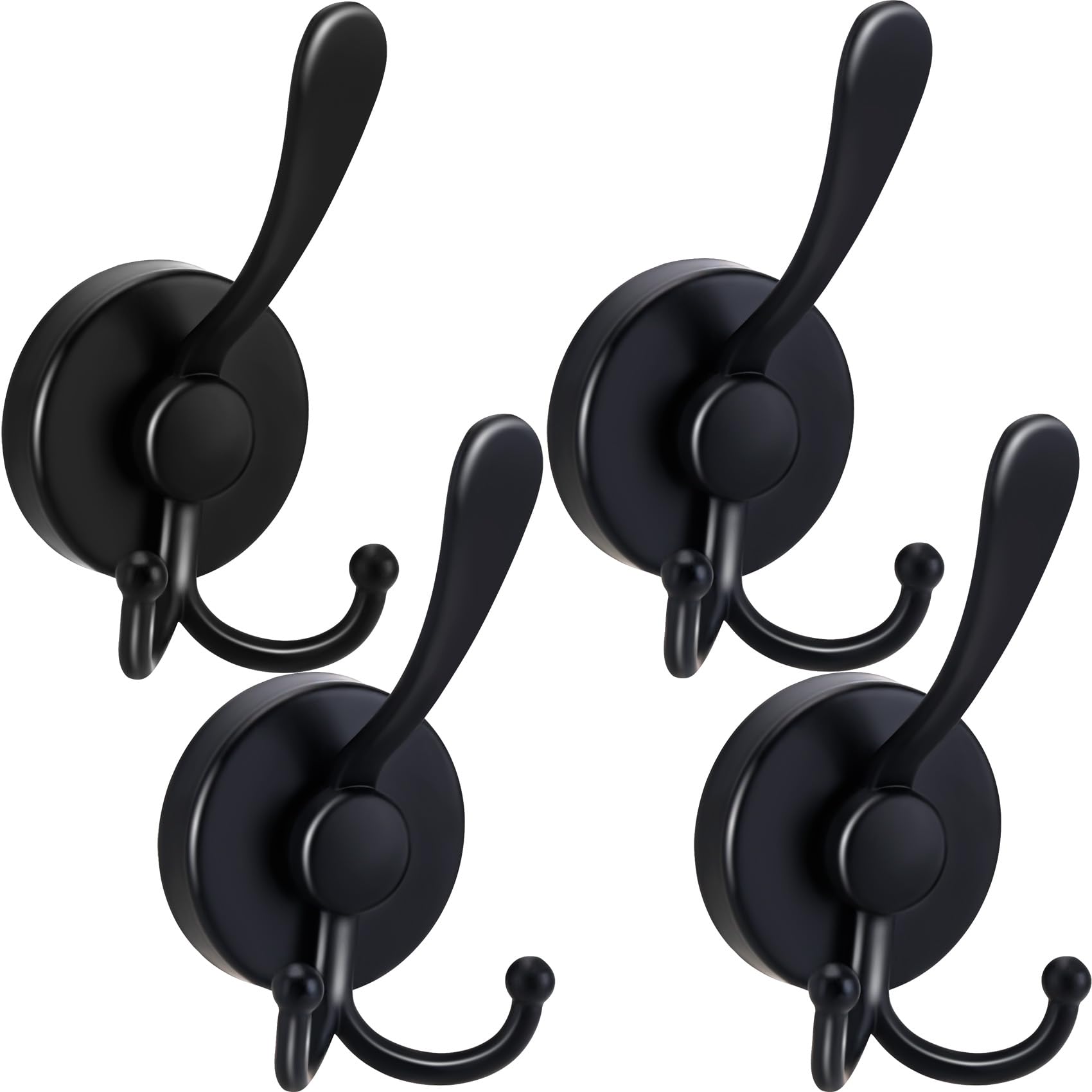 Ganchos con ventosa para ducha, paquete de 4 ganchos para toallas para baño, soporte extraíble de acero inoxidable, ganchos para batas, ganchos para puerta, vidrio, azulejos, espejos, impermeables y