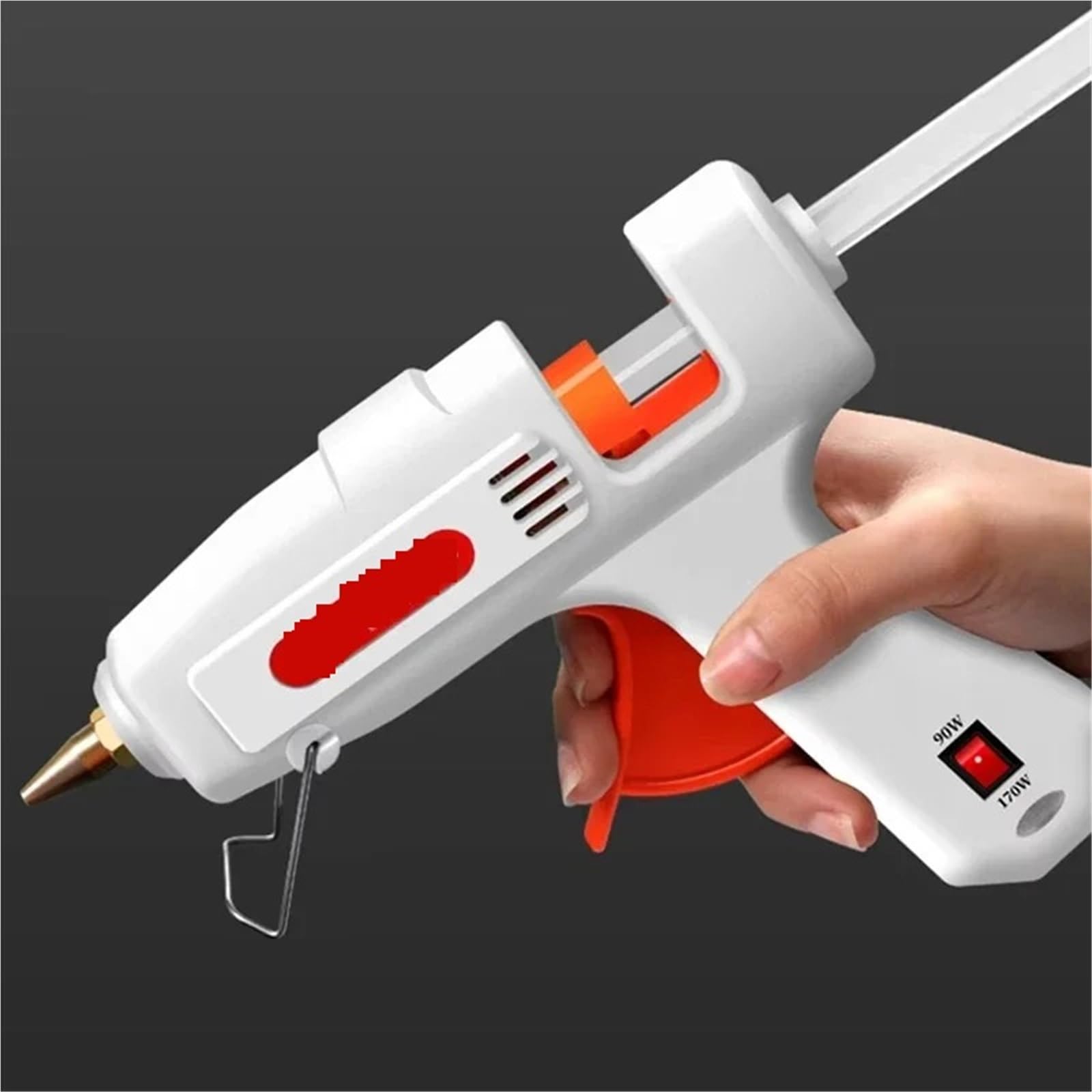 Pistola per colla a caldo, Pistola Per Colla A Caldo Da 100 W Fai -da -te Mini Pistole Industriali Di Utilizzare Bastoncini 11 Mm Due Stili