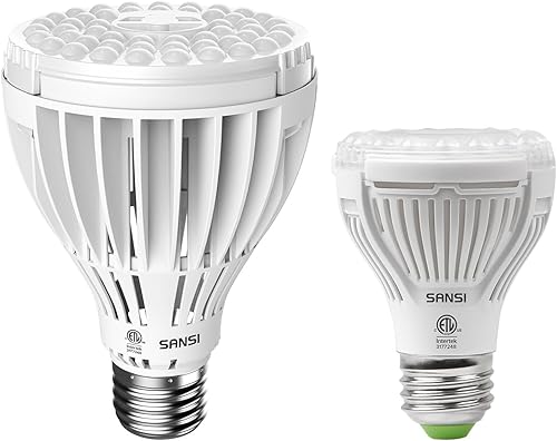 SANSI Bombillas de crecimiento de 32 W para plantas de interior, equivalente a 350 W de espectro completo+bombilla de crecimiento con tecnología