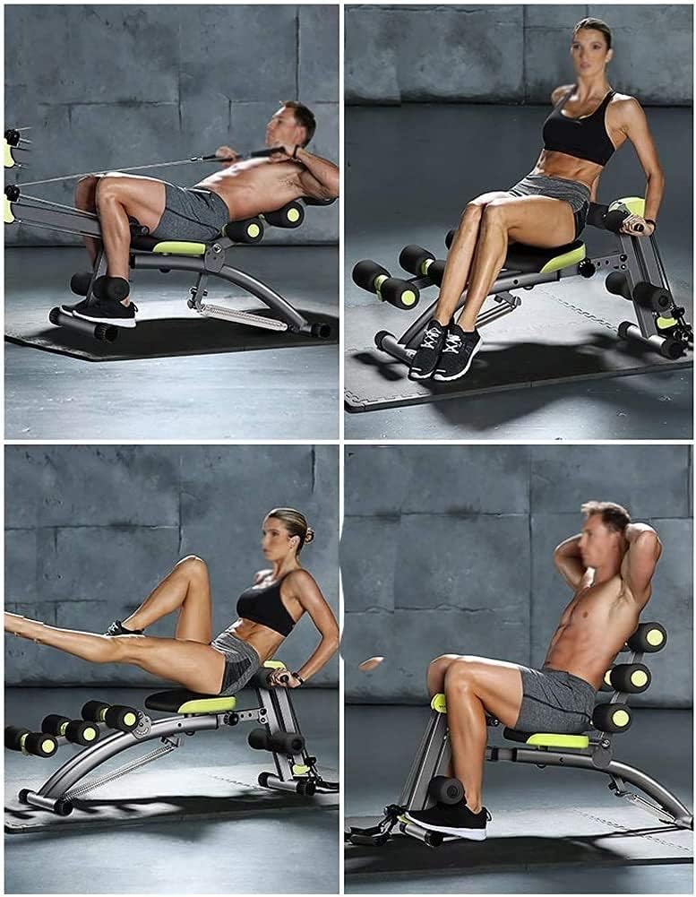 Abs Workout Machine 12 in 1 Fitness Equipment Abdominal Twister Trainer Height Adjustable Incline Workout Equipment Ab Exerciser 360° Twisting