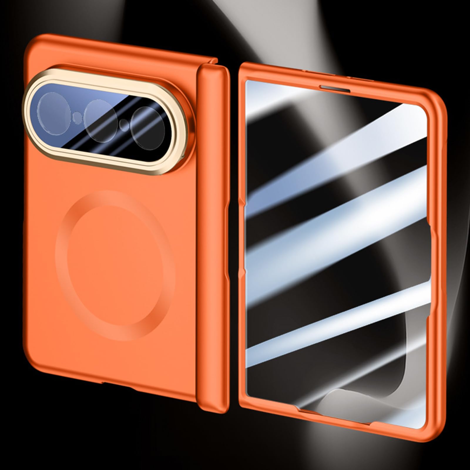 Etui do Huawei Pura X Max, składana podpórka, osłona magnetyczna, zintegrowany ekran, ochrona aparatu, zamek błyskawiczny, twarda obudowa do komputera (srebrna)