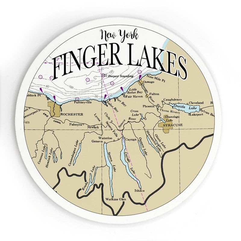 Finger Lakes NY | 3.5 Inch Wood Magnet Keepsake/Souvenir | High Definition Ink Printed On a Wood...