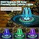 SZMP Solar Springbrunnen für außen 5W DIY Solar Teichpumpe 2025 Upgraded,Buntes LED Solarbrunnen mit 4000mAh Batterie,8 Sprüh Effekten,Solar Schwimmender Fontäne Pumpe für Garten,Teich,VogelBad