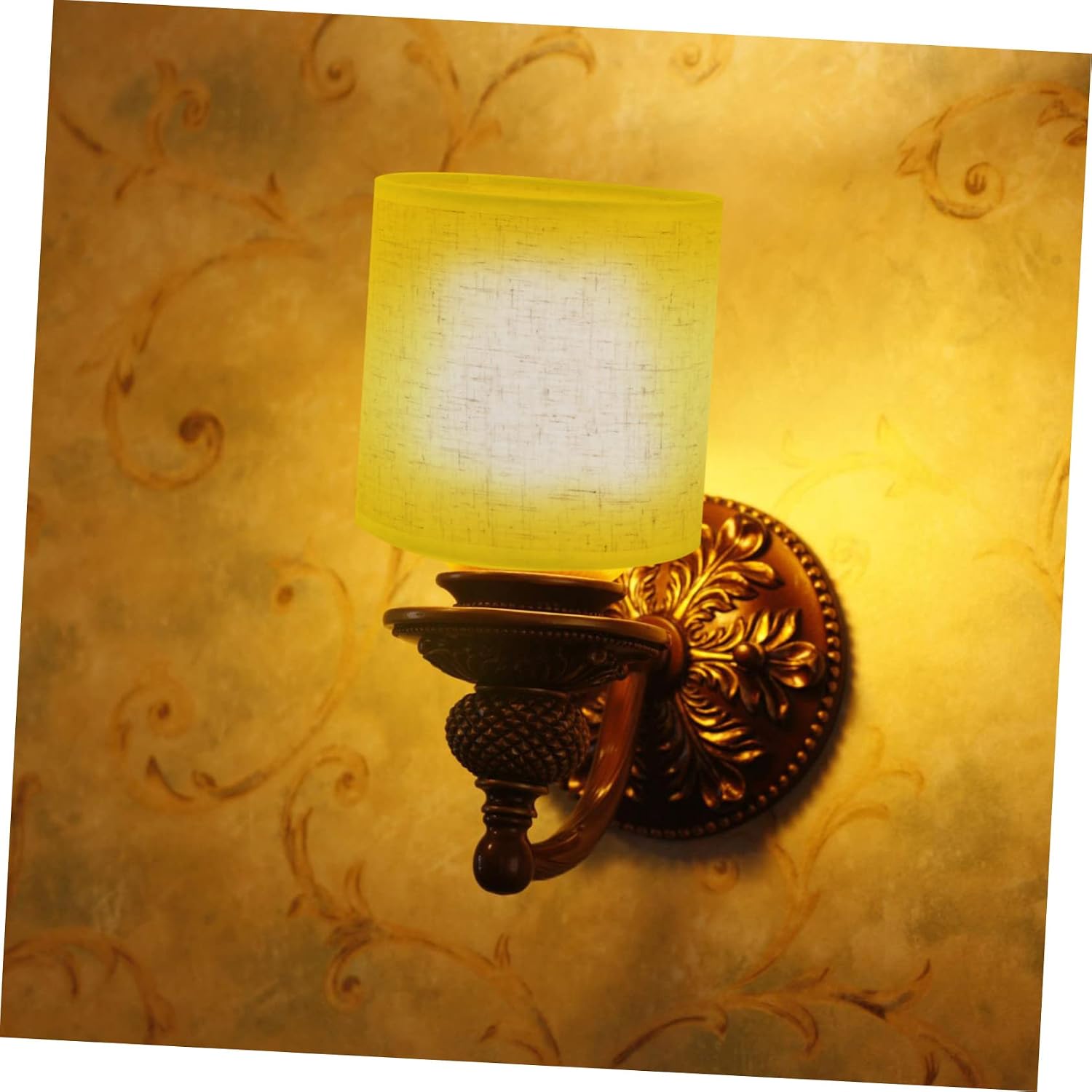 Linen Fabric Ceiling Lamp Shade Round Soft Light Diffuser for Pendant and Wall Lamps for Home Decor and Cozy Ambiance Housewarming Gift