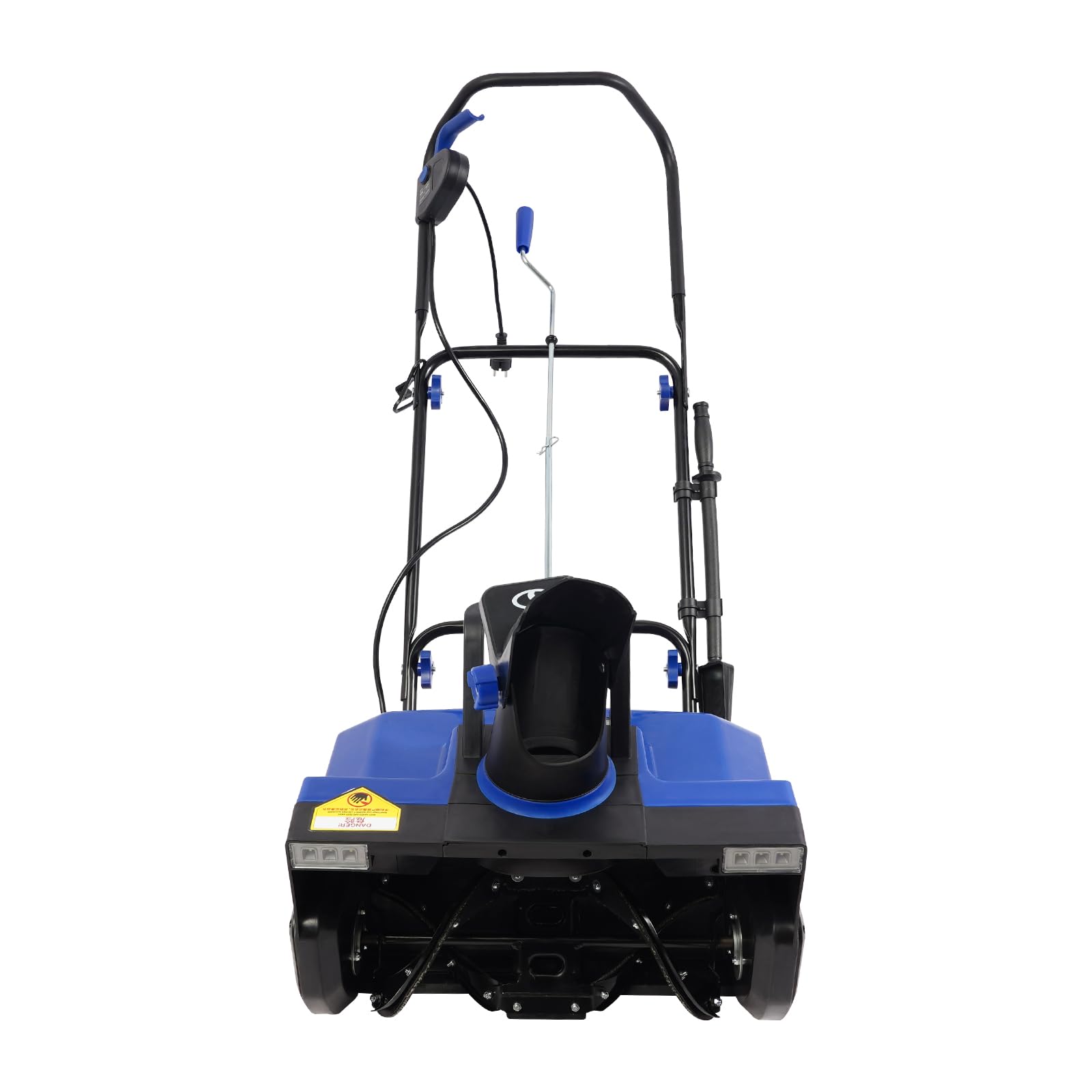 Spazzaneve elettrico 2400 W con larghezza di pulizia 56 cm, profondità 33 cm, altezza 7,6 m, motore in rame e espulsione della neve girevole a 180°, robusto spazzaneve elettrico per vialetti e