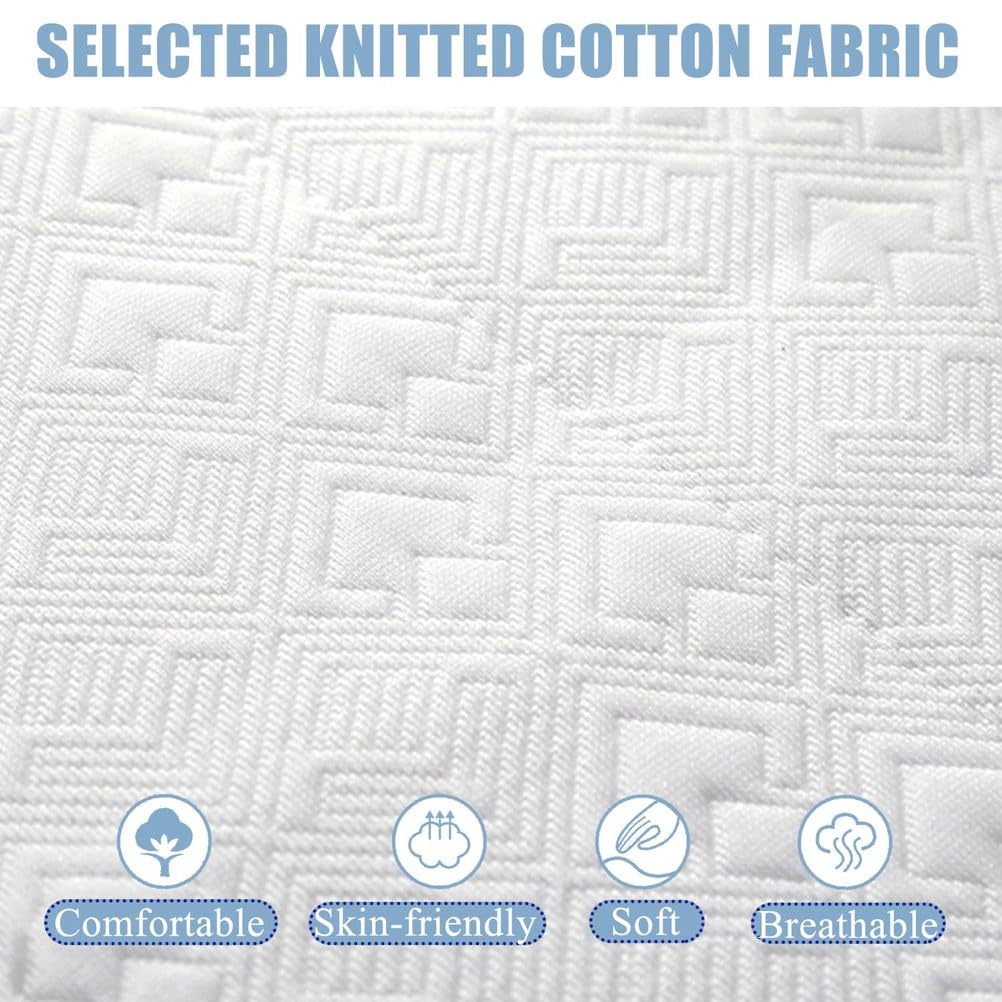 Topper De Colchón De Cama De Masaje De Espuma Viscoelástica De Látex Cojín Antideslizante para Cama De Pestañas con Orificio Topper De Mesa De Masaje De SPA 4 Cm,Blanca,70 * 185cm(S)