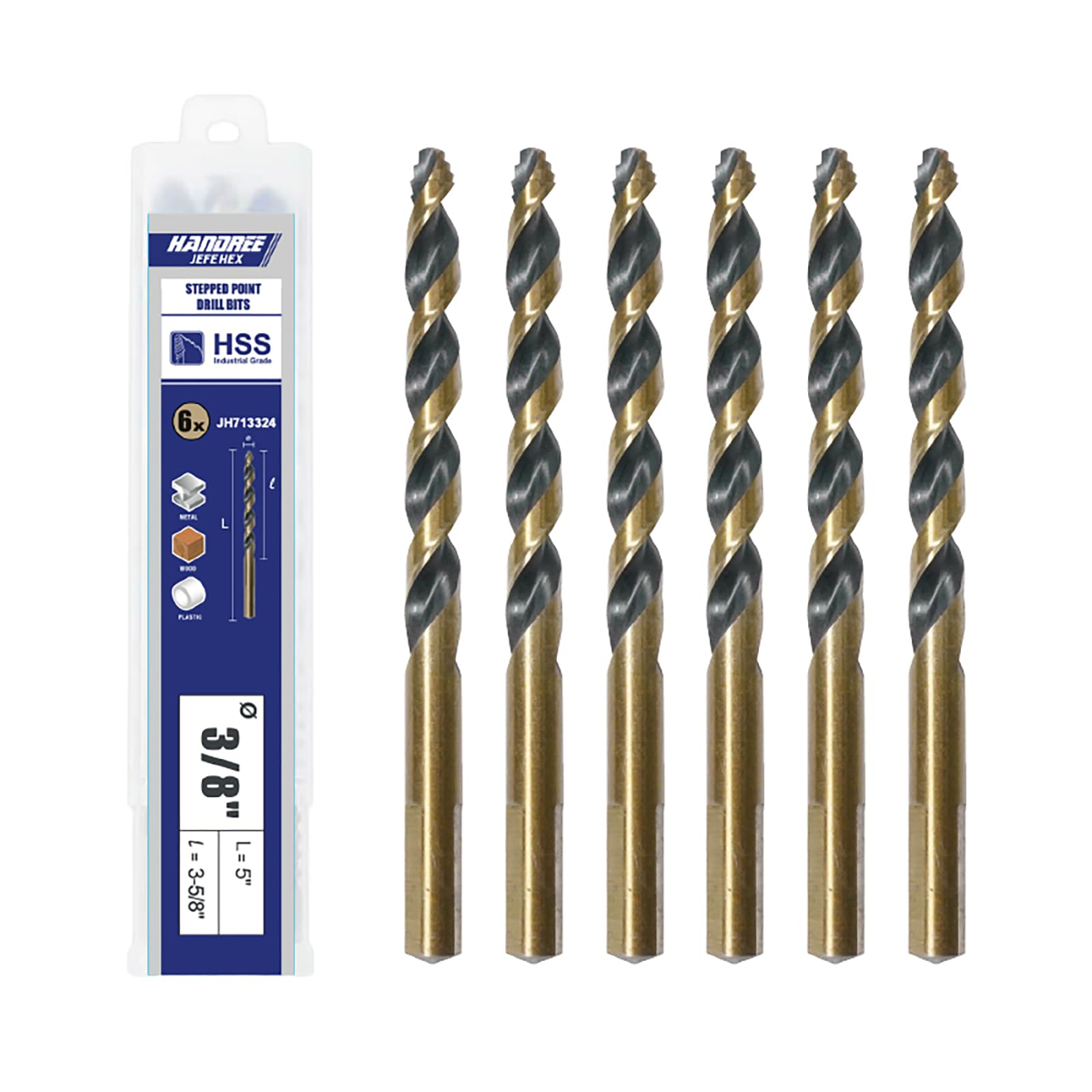 Jefe Hex Drill Bits - 2-Piece Set -17