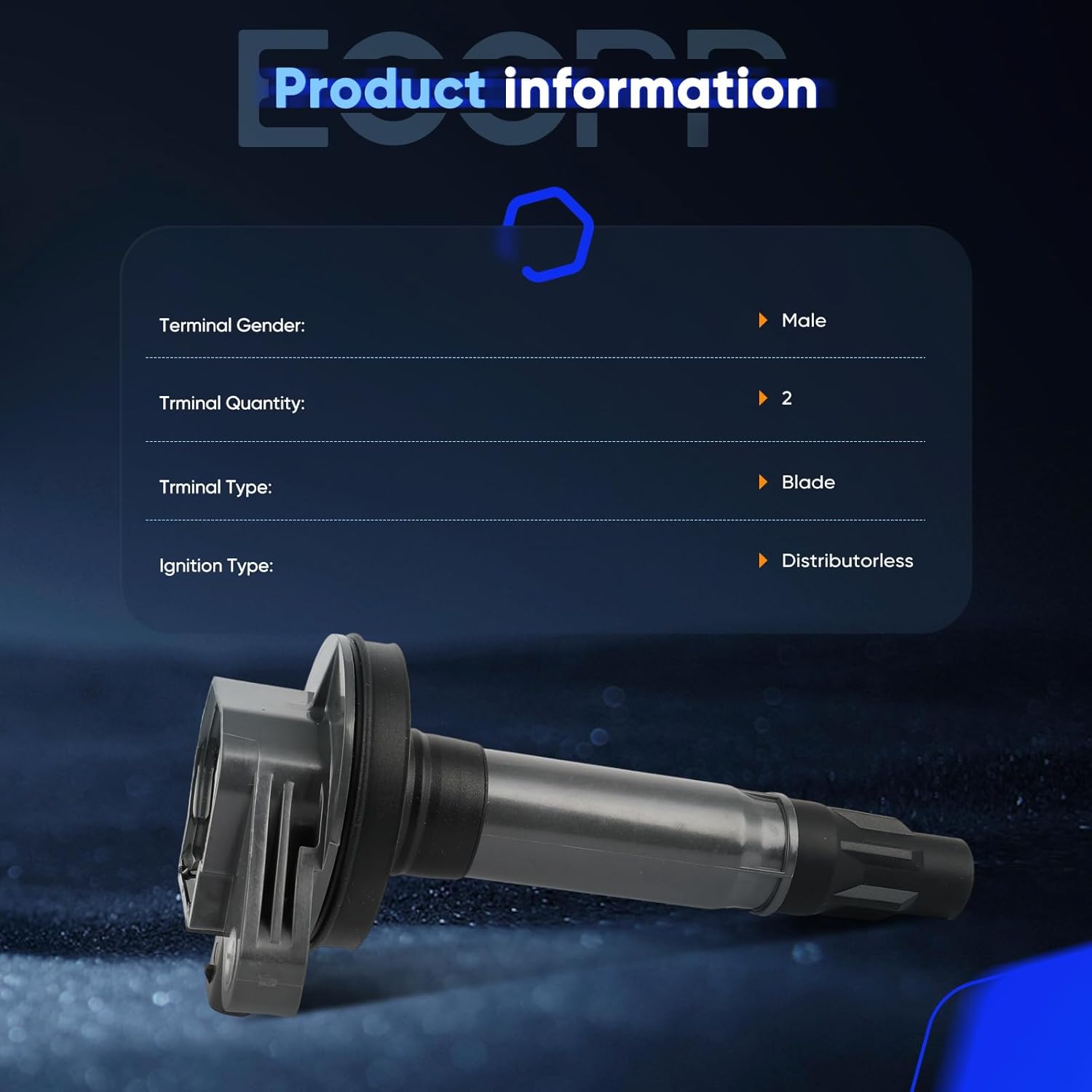 ECCPP 6 ignition coils for 6 iridium Spark Plugs UF823 coils packs for Ford Edge 3.5L 2016-2018 for Ford Explorer 3.5L 2017-2019 for Ford F-150 3.5L 2016-2017 for Ford Flex 3.5L 2016-2019 UF823