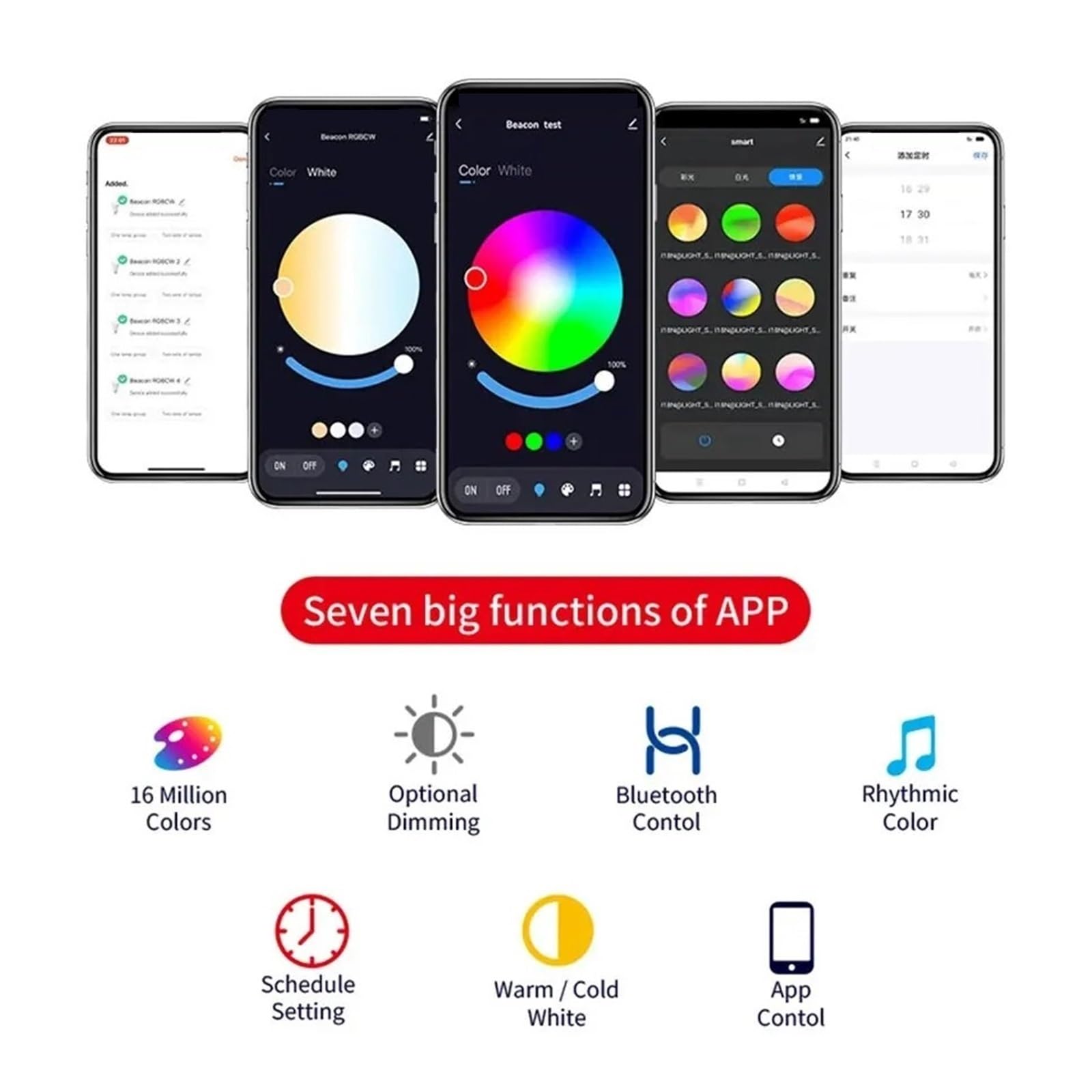 3 Pezzi Tuya Bluetooth Smart Downlight Dimmerabile A Colori Da Pollici Control 10W 85-265v