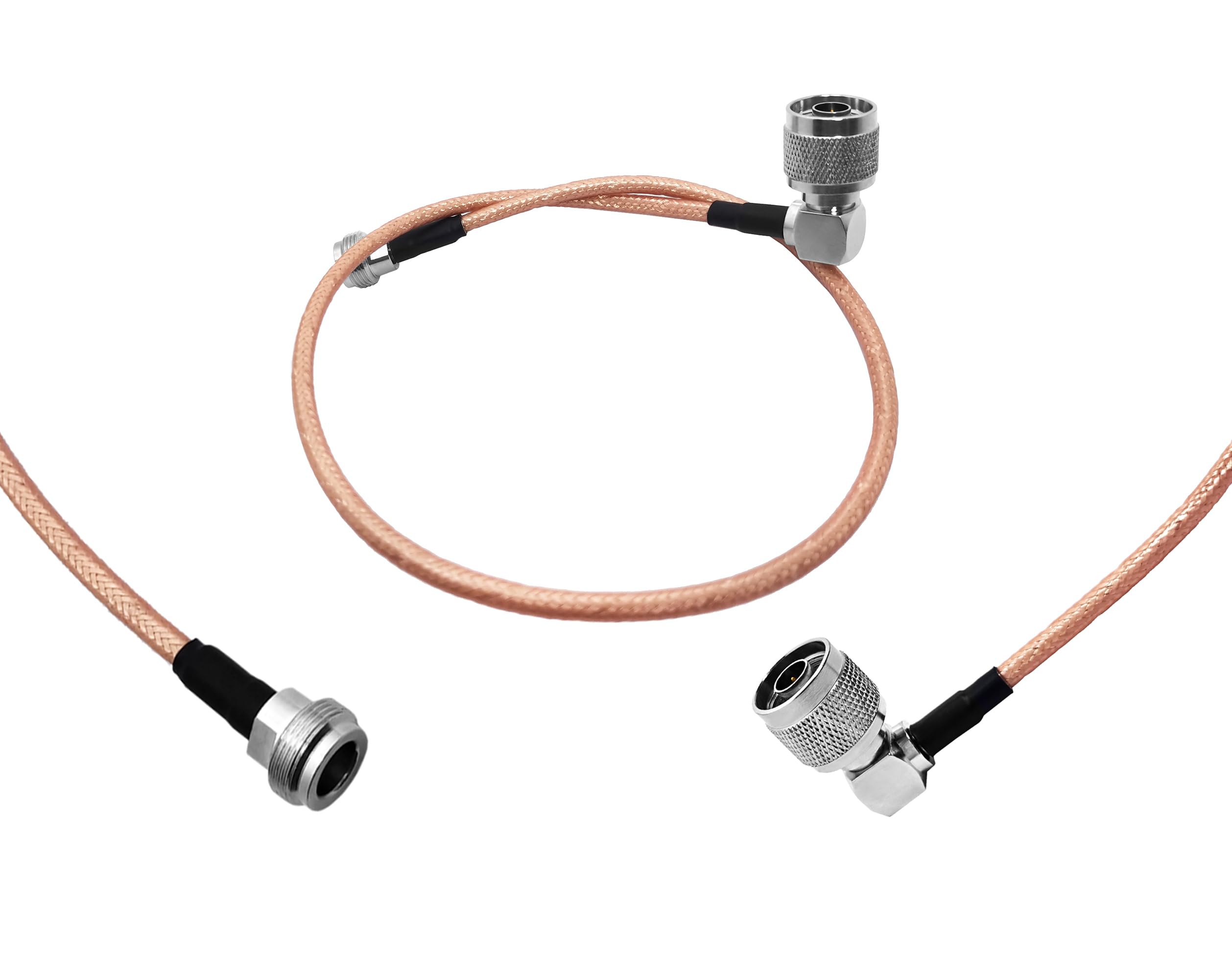 1 câble coaxial RG142 N mâle vers N femelle à faible perte – Extension de 50 Ohm pour systèmes d'antenne, amplificateurs WiFi et plus encore (1,8 m)