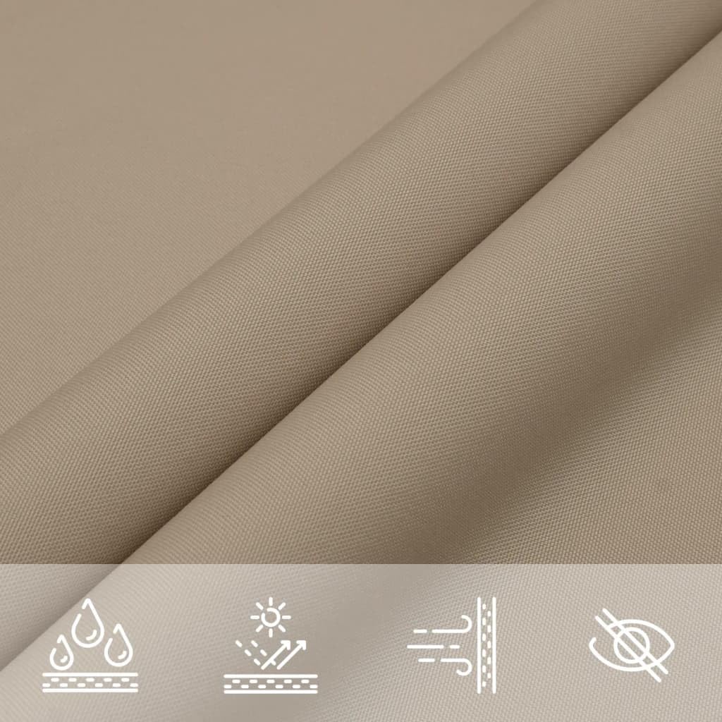 vidaXL Sonnensegel Wasserfest Sonnenschutz Windschutz Sonnendach UV Schutz Garten Terrasse Balkon Oxford-Gewebe Rechteckig 4x7m Taupe