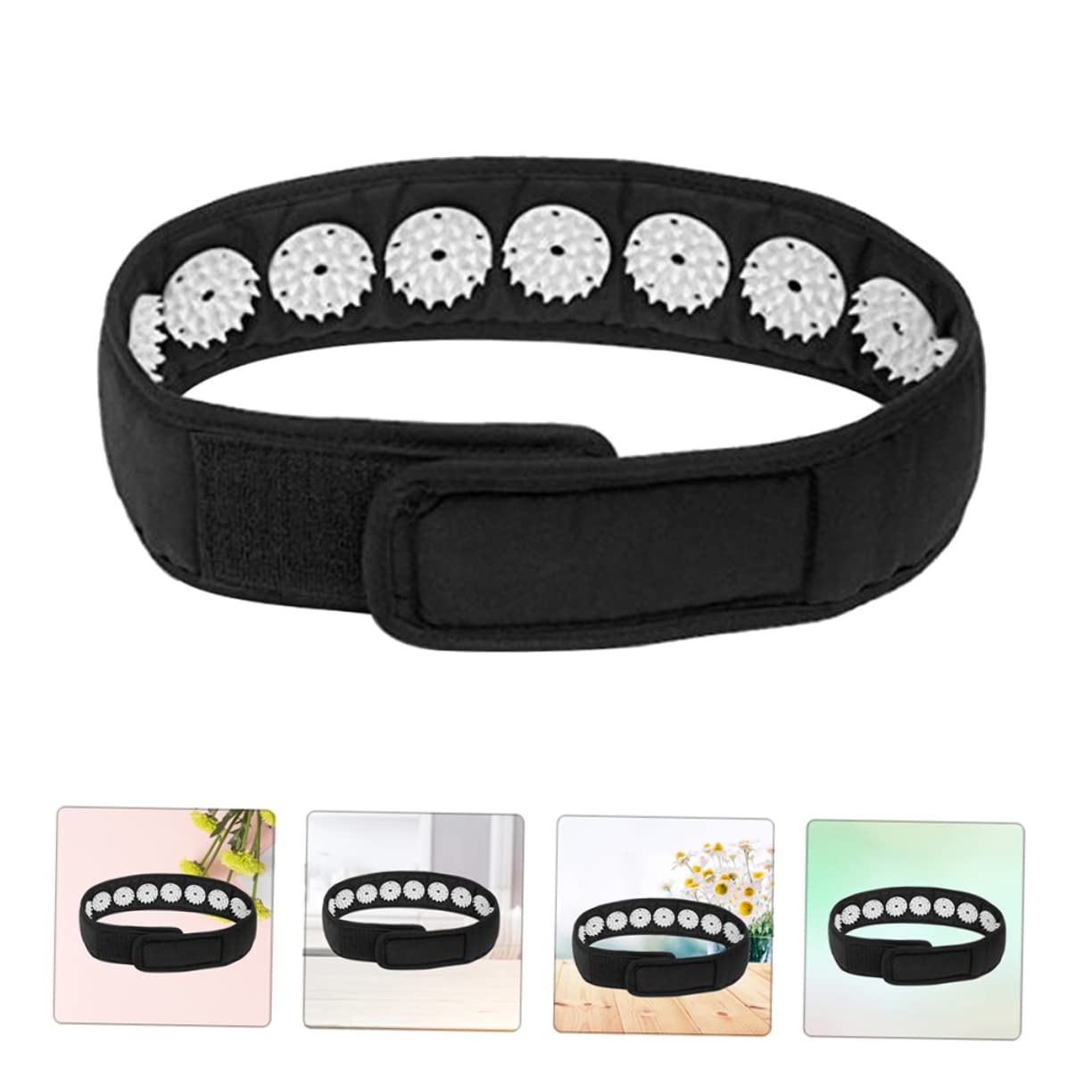 Healvian 3ensembles Bandeaux De Massage Acupressure Relaxation Et Accessoire Pratique Pour Soulager Les Tensions Noir