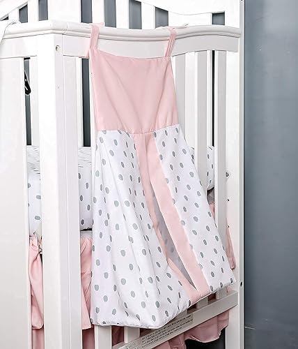 Miniatura 10 de PINNKKU Juego de ropa de cama de cuna de 3 piezas para niños, incluye falda de cuna, manta, sábana para cuna, ropa de cama de bebé para cuna,