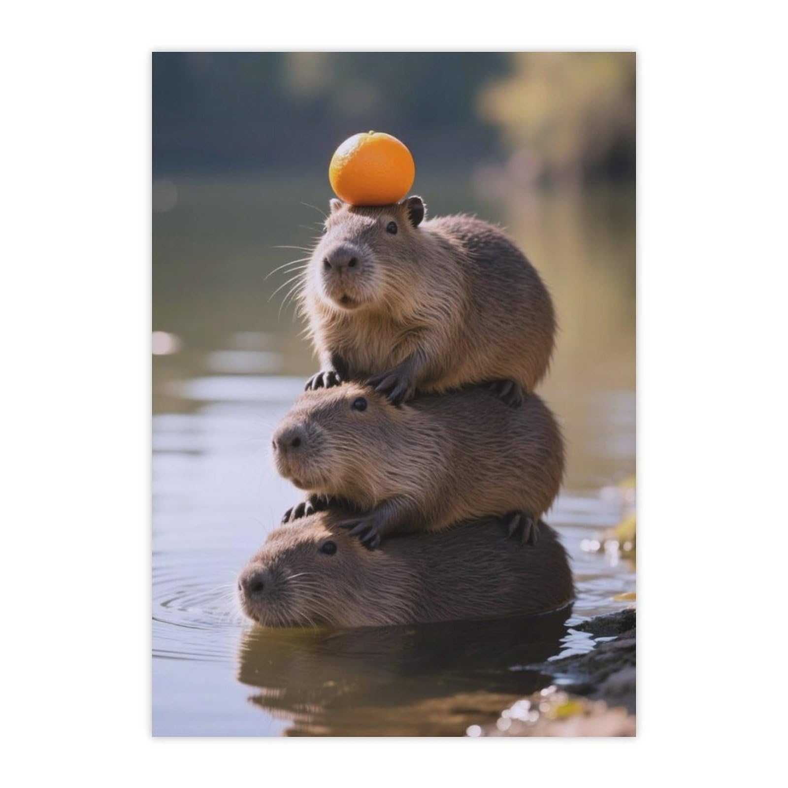 Autocollants Capybaras mignons imperméables pour gourde et ordi
