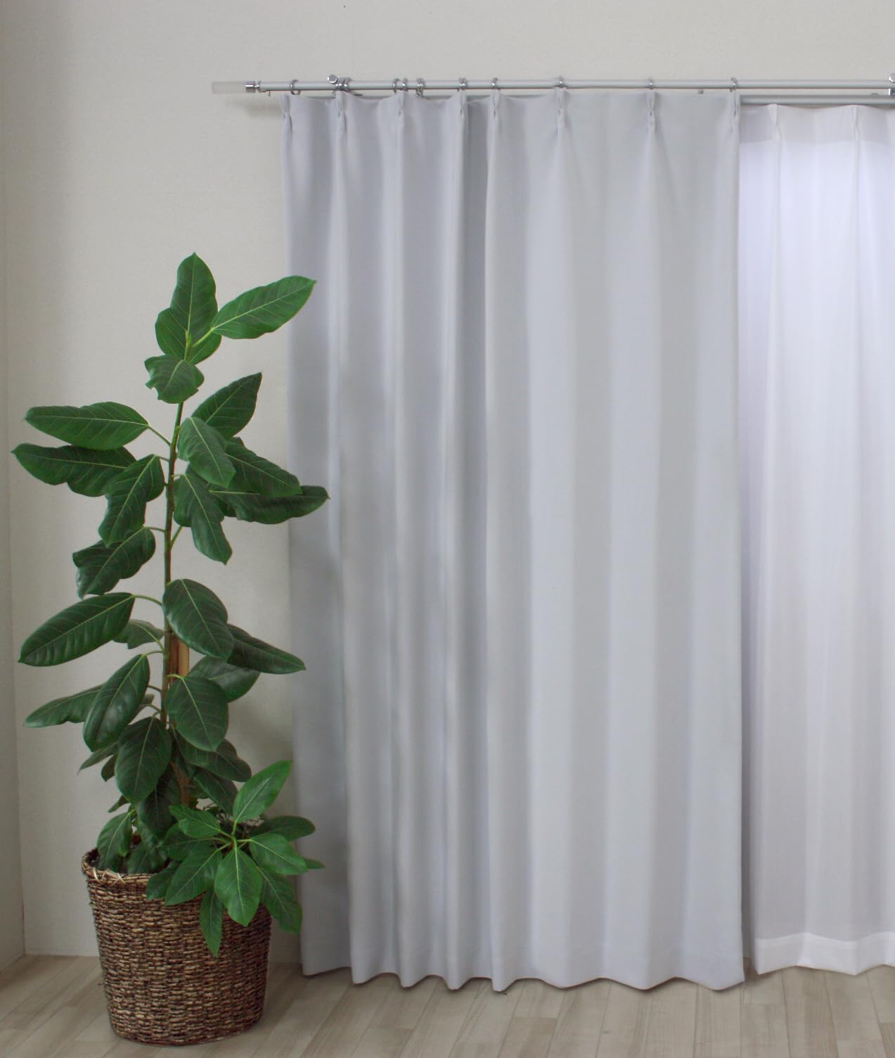 1級 遮光カーテン 幅200×丈178cm (厚地2枚・レース2枚)