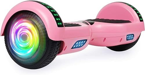 SISIGAD - Scooter Hoverboard eléctrico de auto-equilibrio de 6.5 pulgadas, con dos ruedas, altavoz Bluetooth y luces LED, para regalo, adultos
