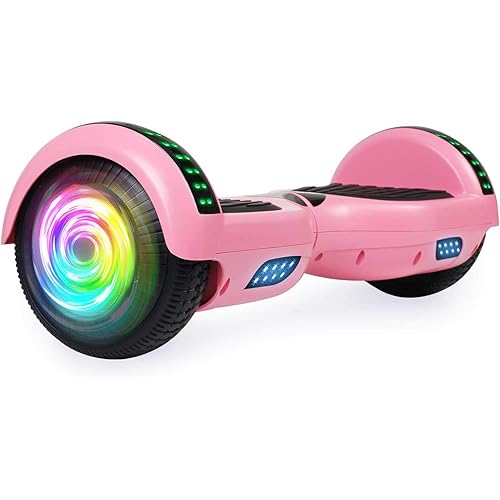 SISIGAD Scooters for Kids Ages 7-12, with Built-in Bluetooth Speaker and 6.5" Colorful Lights Wheels, Safety Certified Self Balancing Scooter