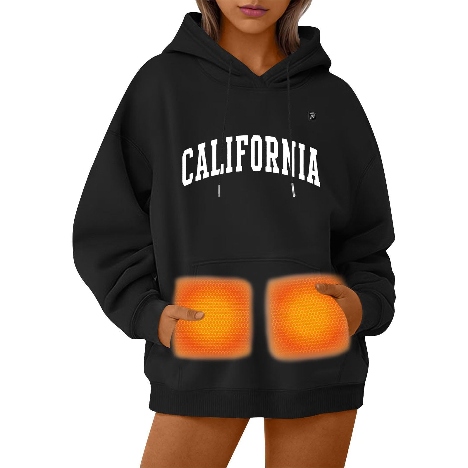 Sudaderas Mujer con Capucha Sudadera térmica Unisex con Capucha y calefacción eléctrica para Exteriores Chaqueta Inteligente con térmicas Ideal para Hombre y Mujer en Actividades al Libre