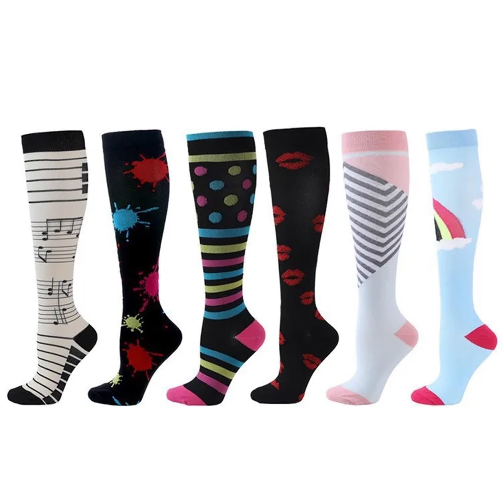 Calze A Compressione Calzini A Compressione For Leggings Da Corsa, Da Calcio, Unisex, For Adulti, Edition Network, Calzini Da Infermiere Rossi A Pressione, Da Uomo Per Sport, Corsa, Escursioni(ANS006-