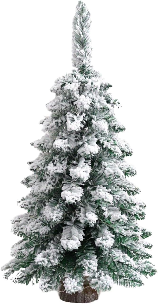 Amazon.com: Small Flocked Christmas Tree Artificial Snow Frosted ...