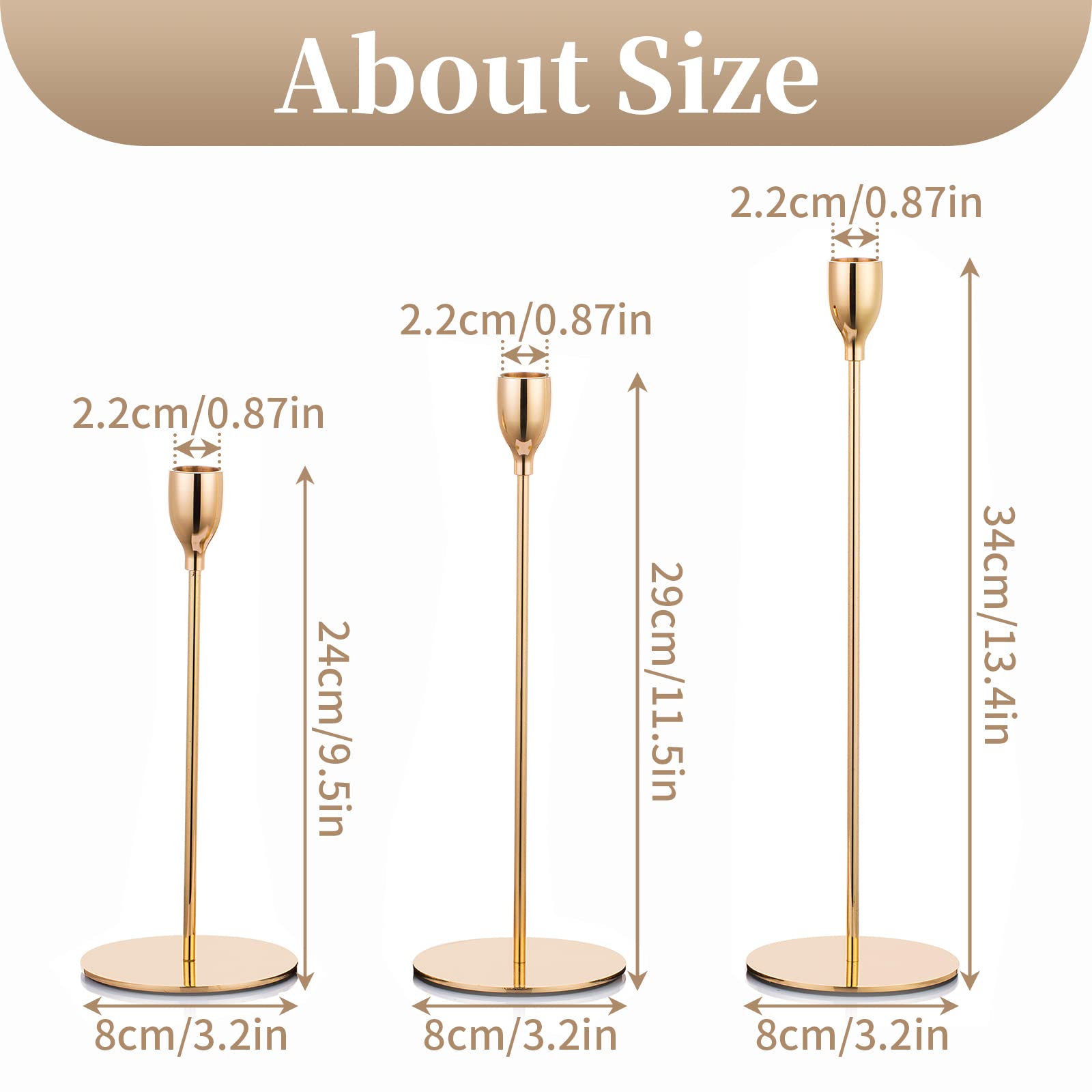 Candeliere Da Parete Vintage In Ferro - Candelabro Decorativo Per Casa E Giardino, Colore Oro