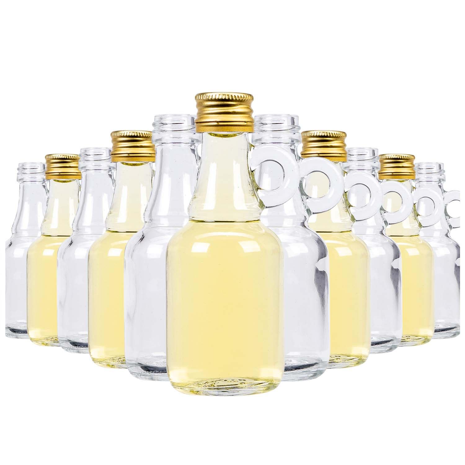 Galonik - Mini botella de cristal (40 ml, para aceite, vinagre y licores (100 unidades)
