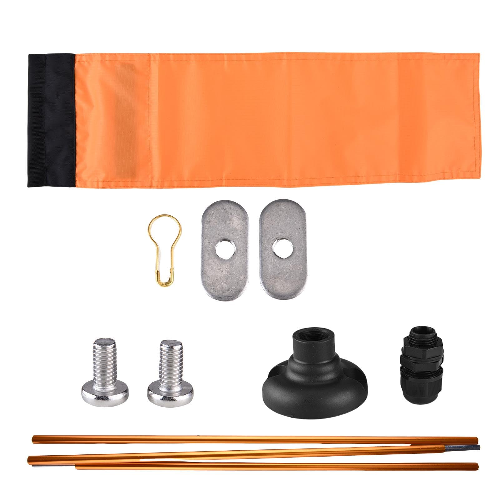 Bandera de seguridad para kayak de pesca en mar y lagos con mástil de alta visibilidad