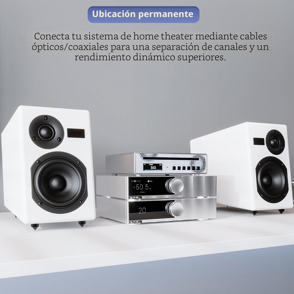 SMSL PL100PRO - Reproductor de CD, 2 Chips DAC CS43131 de Gama Alta RCA/óptico/coaxial/XLR equilibrado/Salida de Auriculares de 3,5 mm y 4,4 mm, 200 MW 32Ω