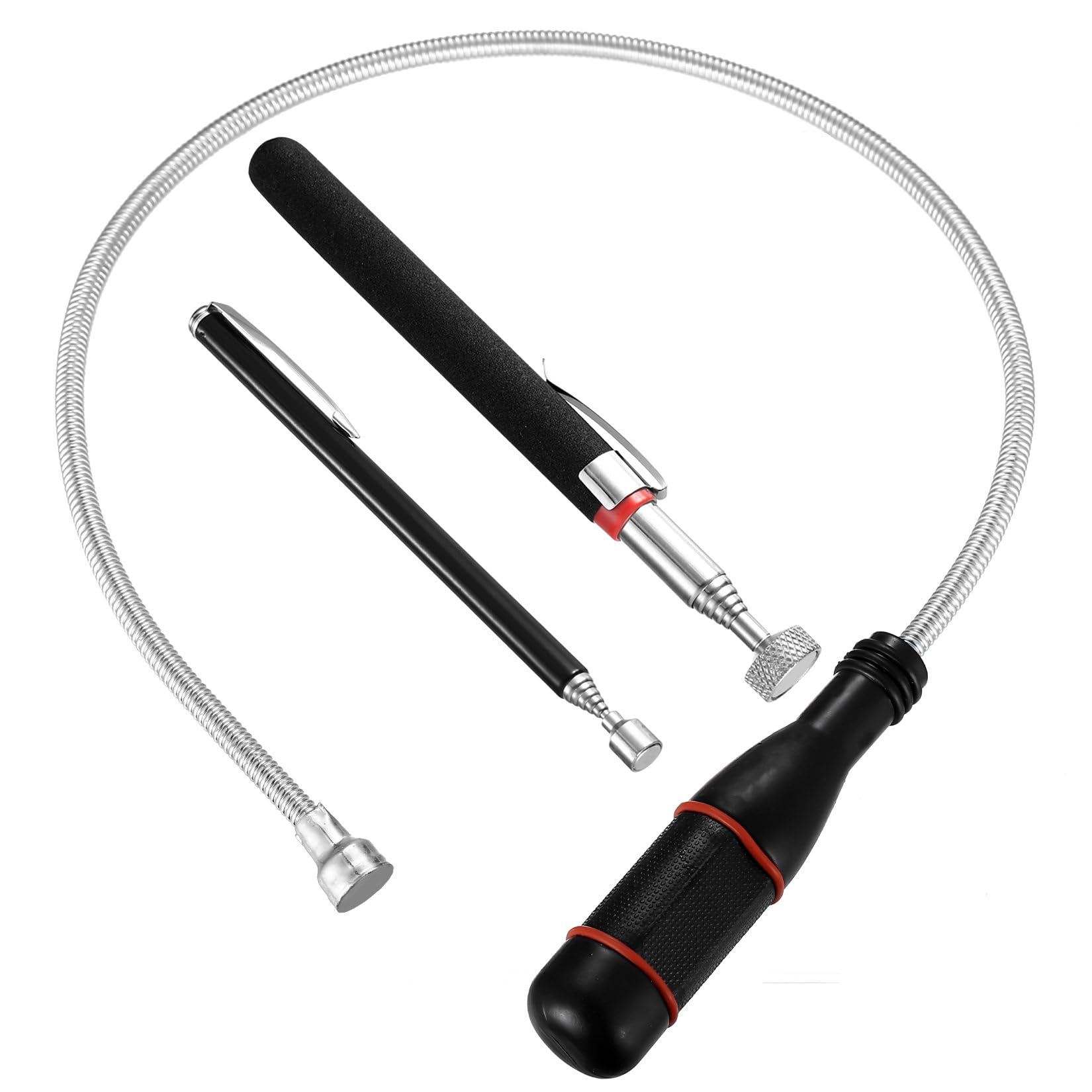 4 Stück Flexibler Stabmagnet Set - Teleskop Magnet Mit Bis Zu 15 LB Tragkraft