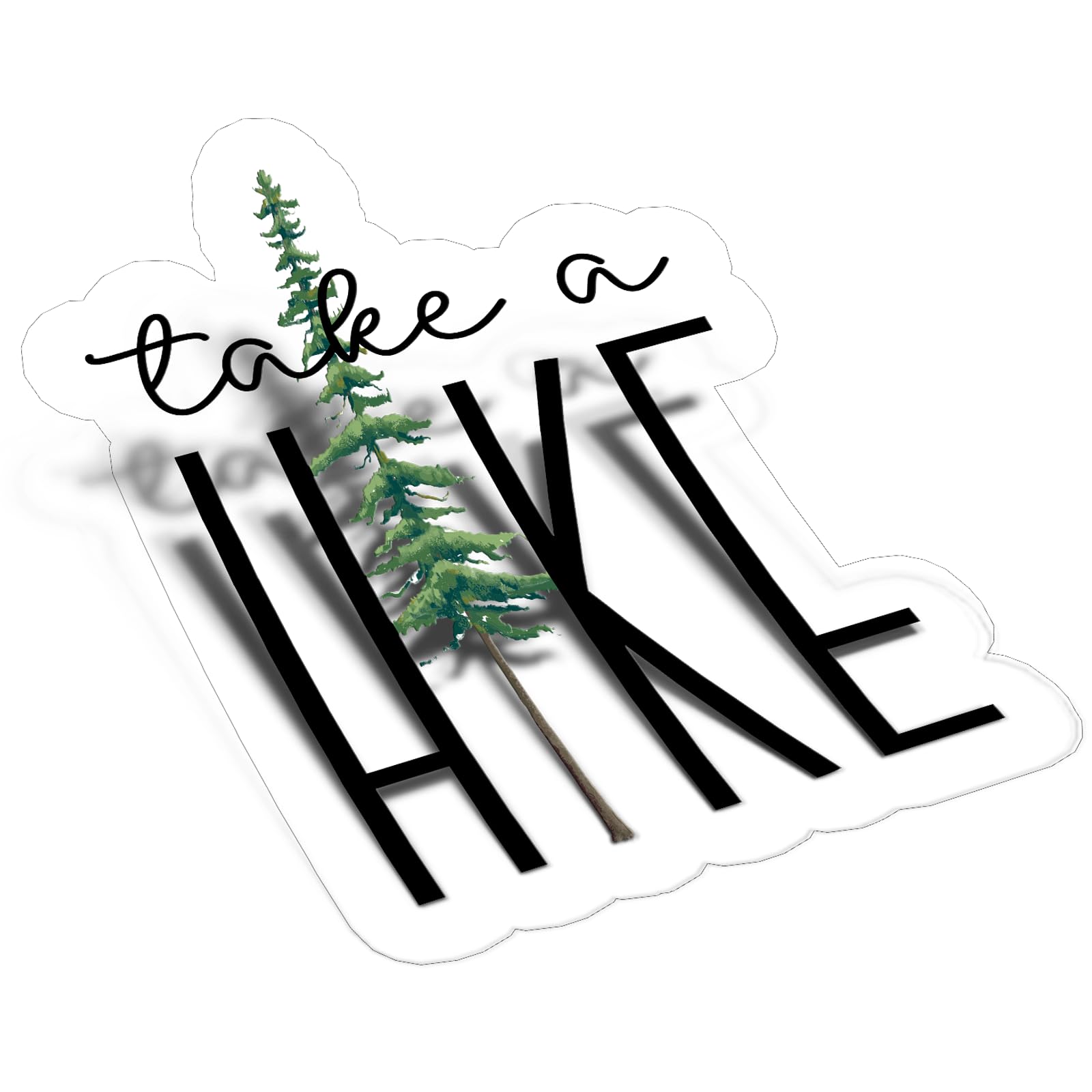 (3Pcs) Take A Hike Clear Sticker Nature Adventure Hiking Decal Waterproof Vinyl Stickers Adult for Laptop Kindle Car Water Bottle Mug Phone Notebook