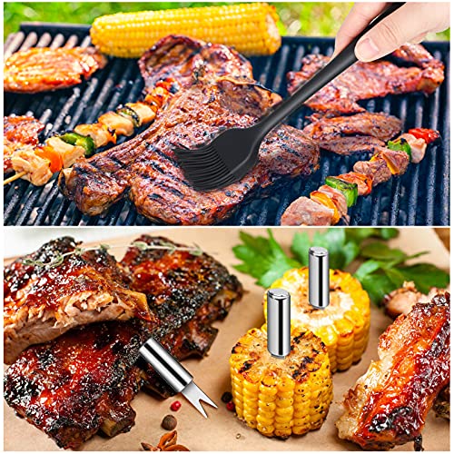 Grillbesteck Set 16-teilig – Edelstahl BBQ Werkzeug mit Tasche – Ansicht 6