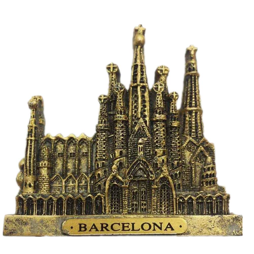 Weekino Barcelona 32 Fridge Magnet Sagrada Familia Cathedral Barcelona Spain 3D Resin Handmade Craft Tourist Travel City Souvenir Collection Refrigerator Magnet 19