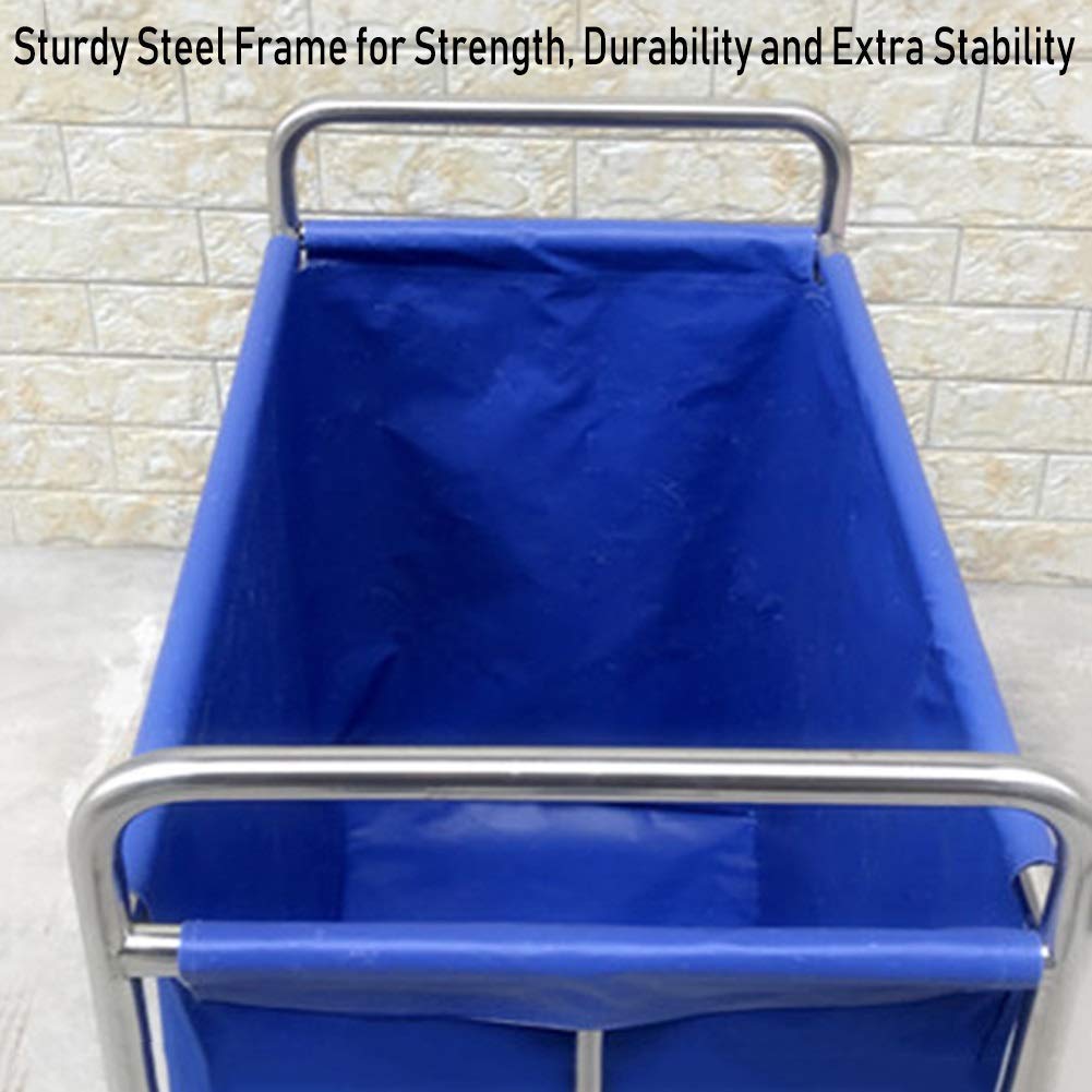 DFEDHF Carts,Storage Hand Trucks,Kitchen Movable Trolleys, Hotel Rolling Laundry Sorter Cart on Wheels,Lobby Corrector Cart with Movable Washable Cover
