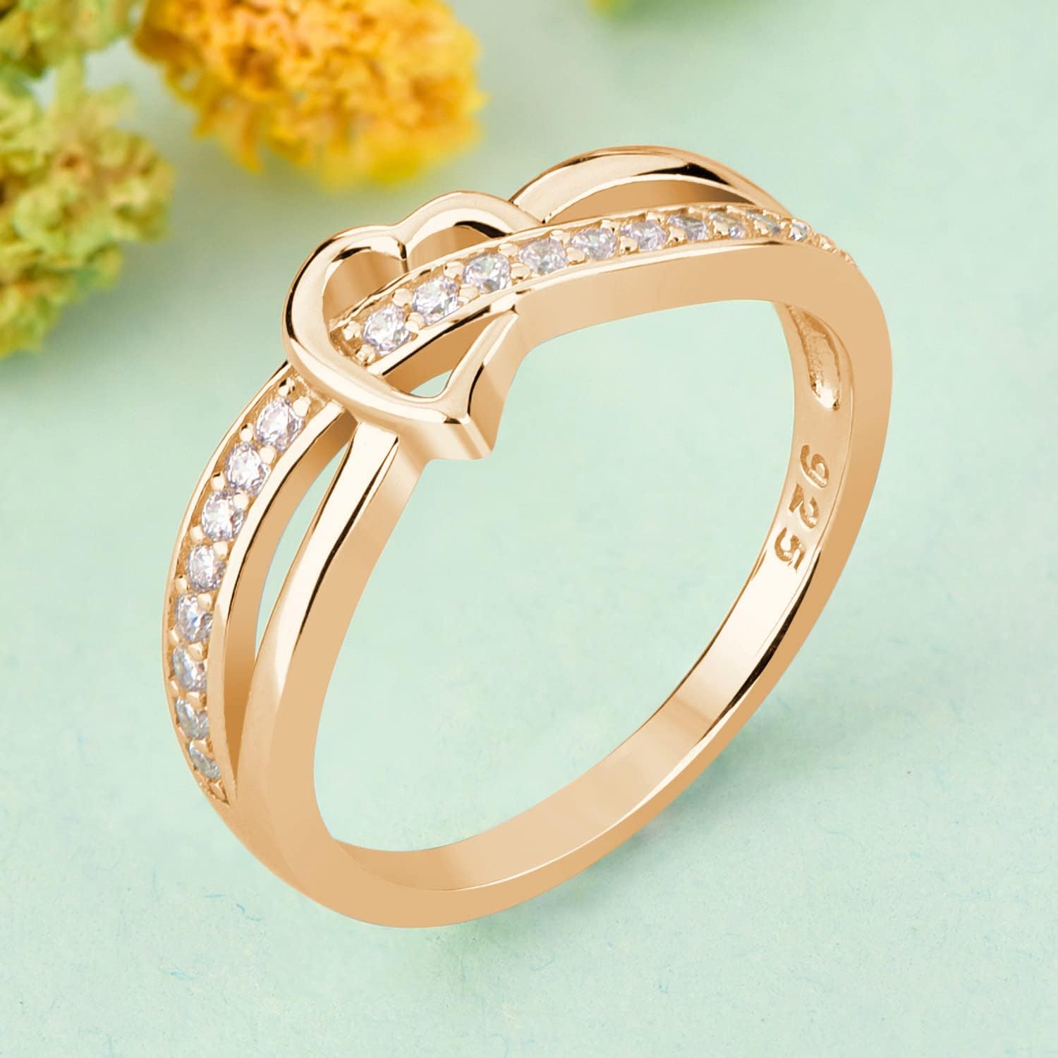 STARCHENIE Infinity Heart Ring for Women 925 Sterling Silver Size 5-10 - Image 4