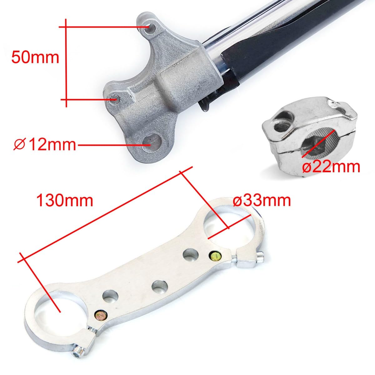 STI Set Completo Anteriore Forcelle Ammortizzate Idrauliche Minicross Minimotard