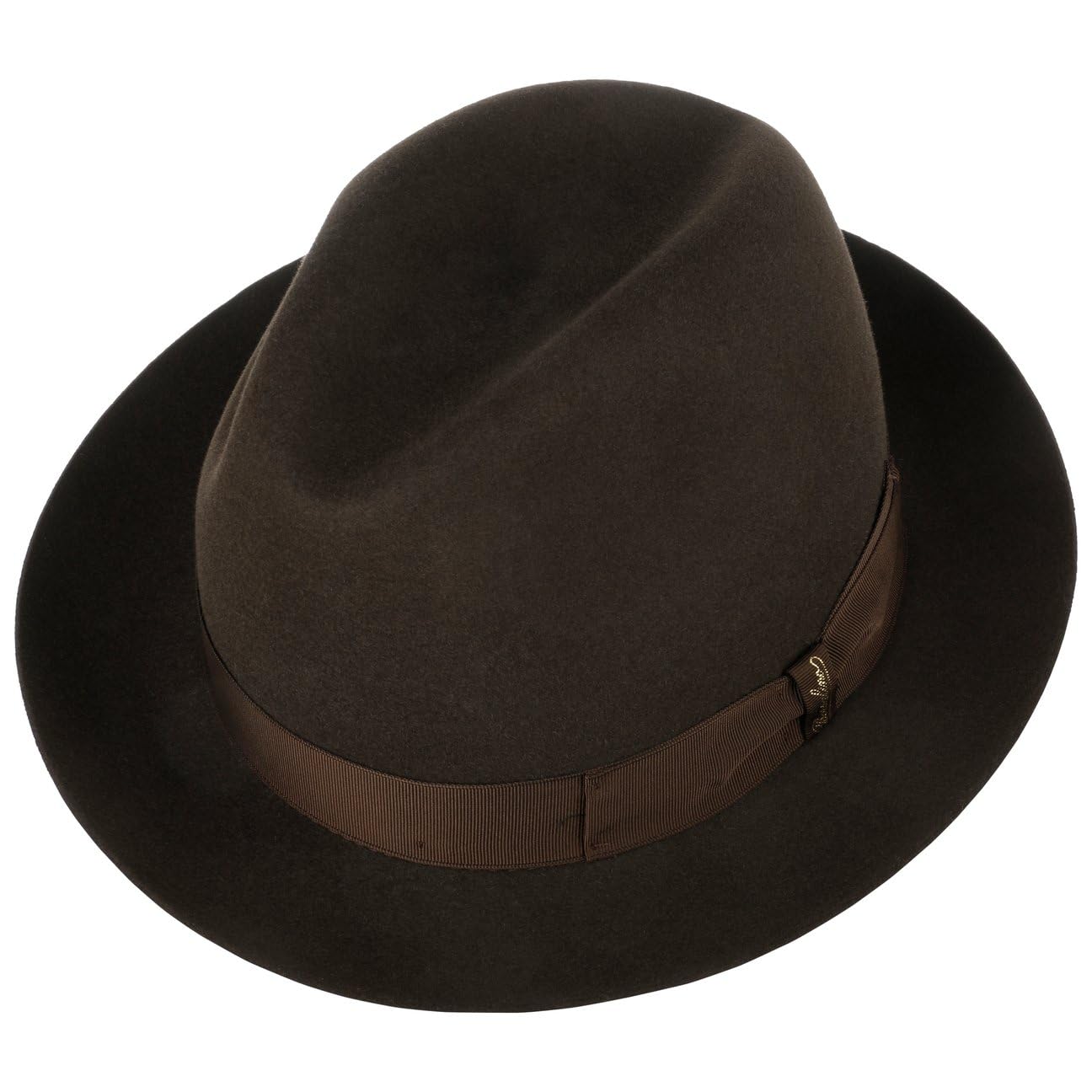Borsalino Sombrero Fieltro Pelo Georgio Mujer/Hombre - Made in Italy Film Fedora de Hombre con Banda Grosgrain Otoño Primavera Invierno Verano Verano/Invierno