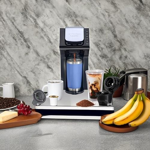 Miniatura 5 de Hamilton Beach Gen 4 FlexBrew - Cafetera caliente y helada de una sola porción con depósito extraíble, compatible con paquetes de cápsulas y