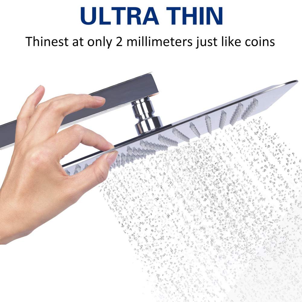 Précipitations Pomme De Douche Nickel Brossé 30,5 Cm Large