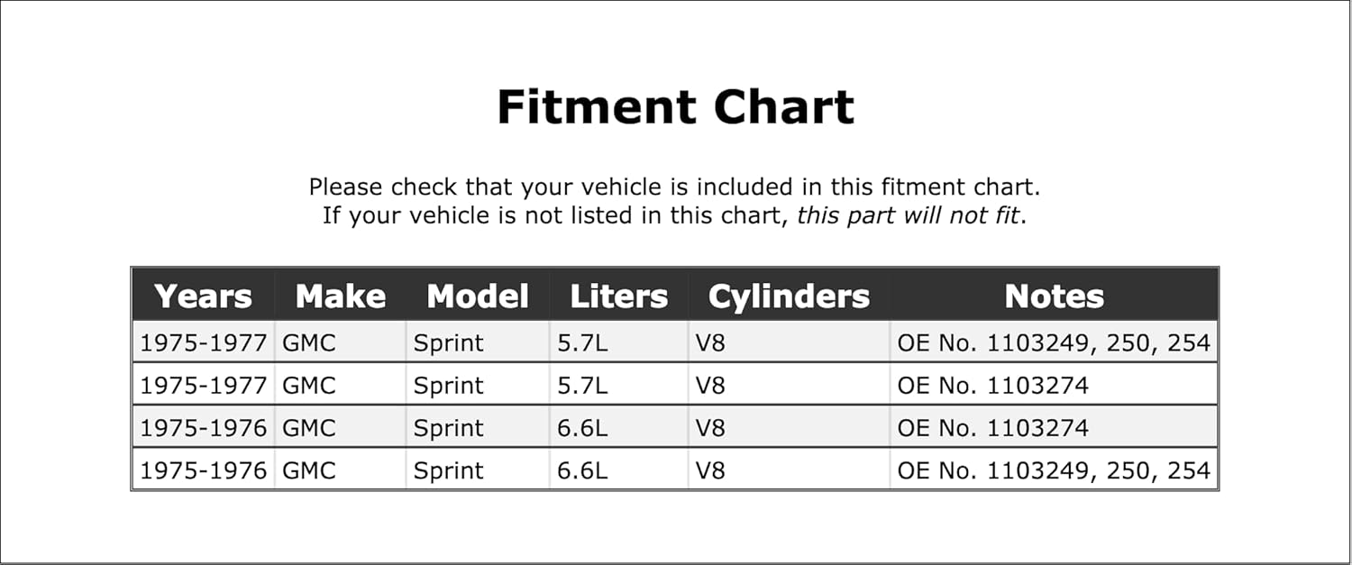 Distributor Vacuum Advance Compatible With GMC Sprint 1977 1976 1975 P-2172686