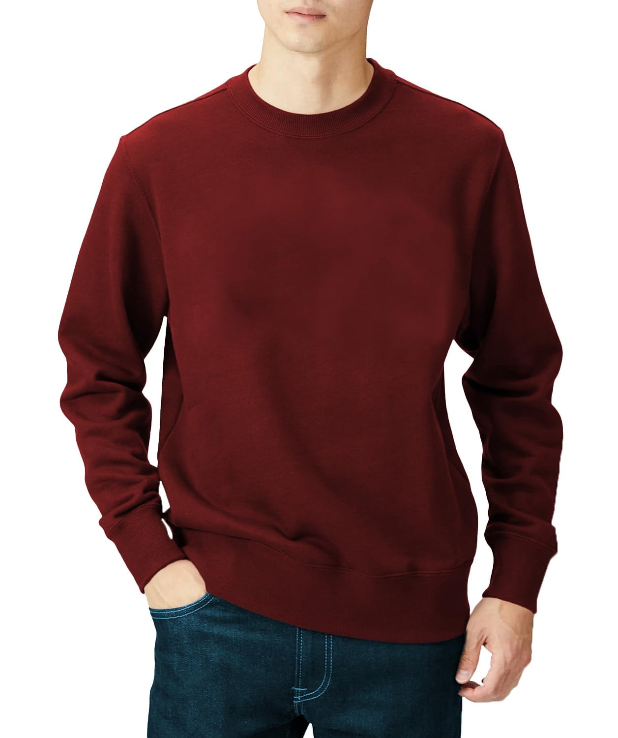 Men's Cotton Stretchable Round Neck Full Sleeve Regular Fit Sweatshirt Comfy Winter Wear Pullover Tshirt Men| Women| Girls and Boys L332 7800 (42_Brown)-picture-17