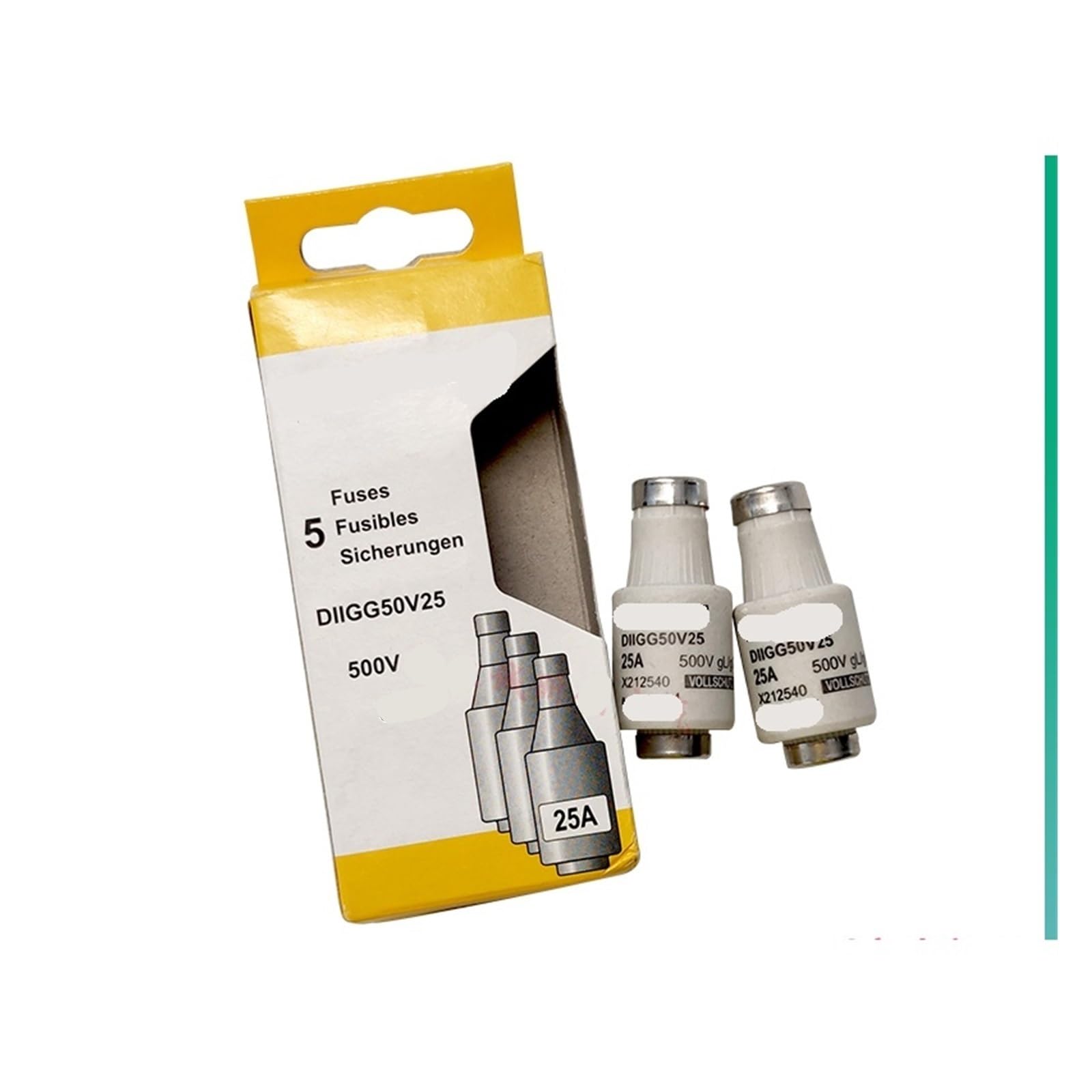 Fusible DII 500V 25A bouteille de vin DIIGG50V25 contre les surcharges du réseau électrique