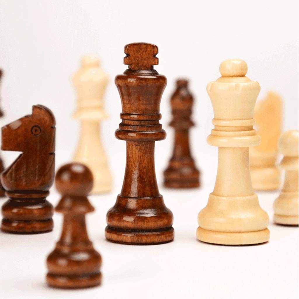 MRKU Set di Scacchiera Set di Scacchi magnetici Fatti a Mano - Scacchiera in Legno massello e Pezzi degli Scacchi con cassetto portaoggetti, Gioco da Tavolo educativo, Set di Scacchi in 2 Dimensioni