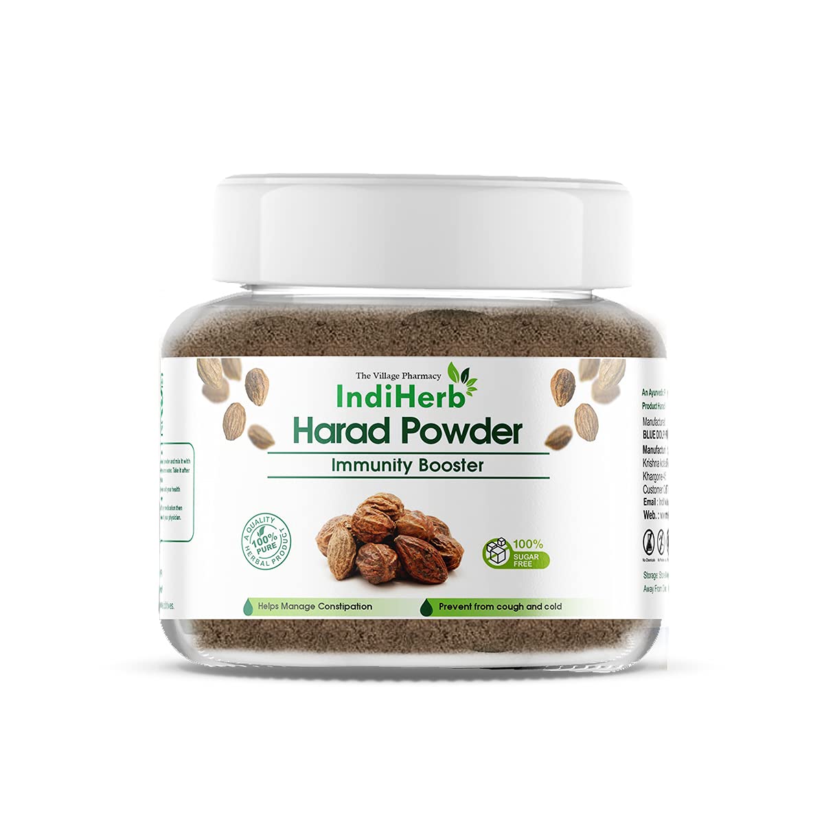 Buy IndiHerb Harad(Haritaki) Powder for Digestion, Constipation, Hair